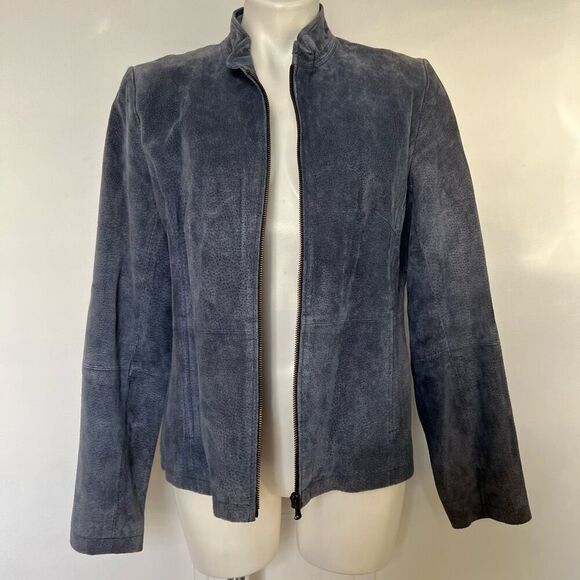 Relativity Suede Blue Jacket y2K - Picture 1 of 15